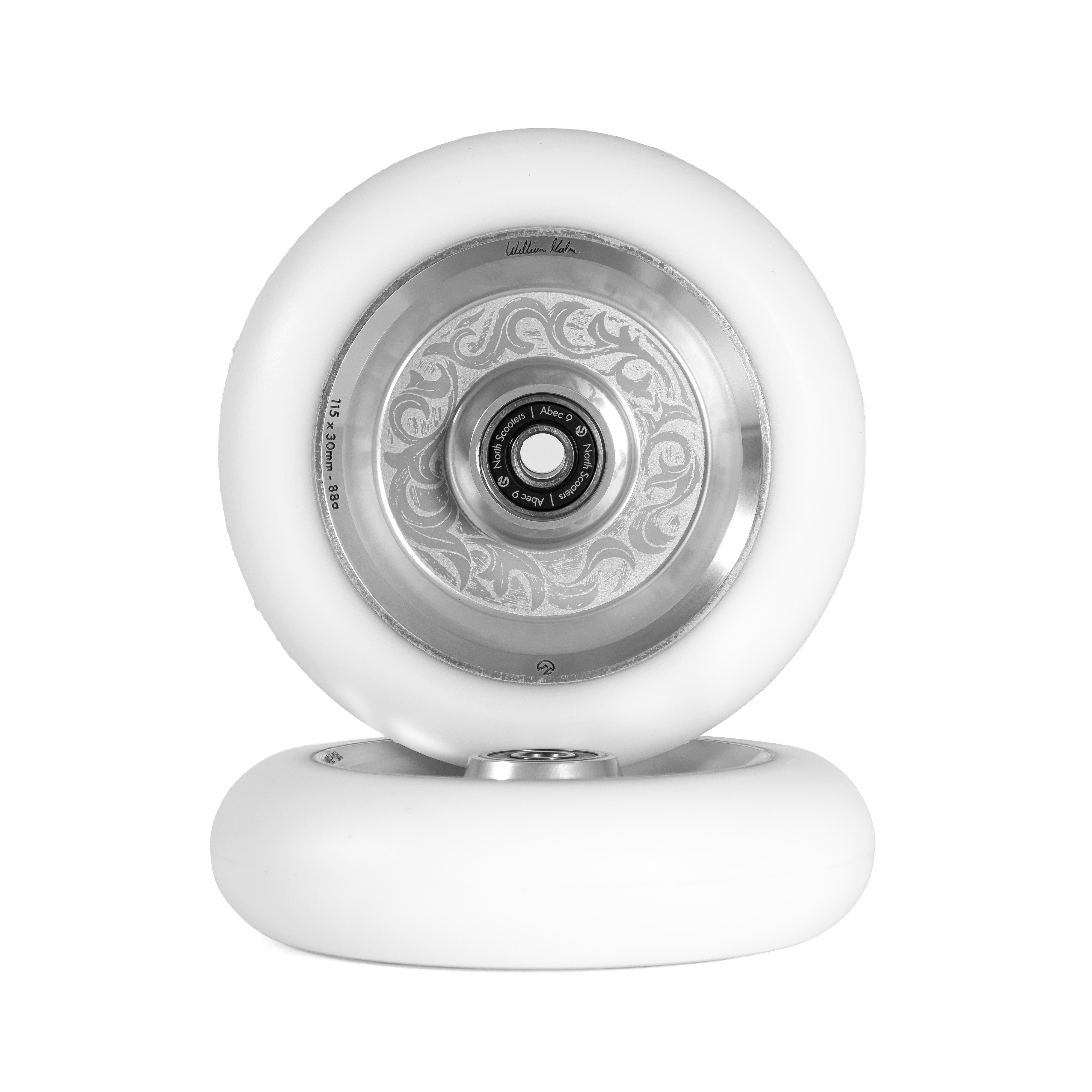 north-signal-holm-signature-rollen-110mm-white-pu-raw-silver image 1