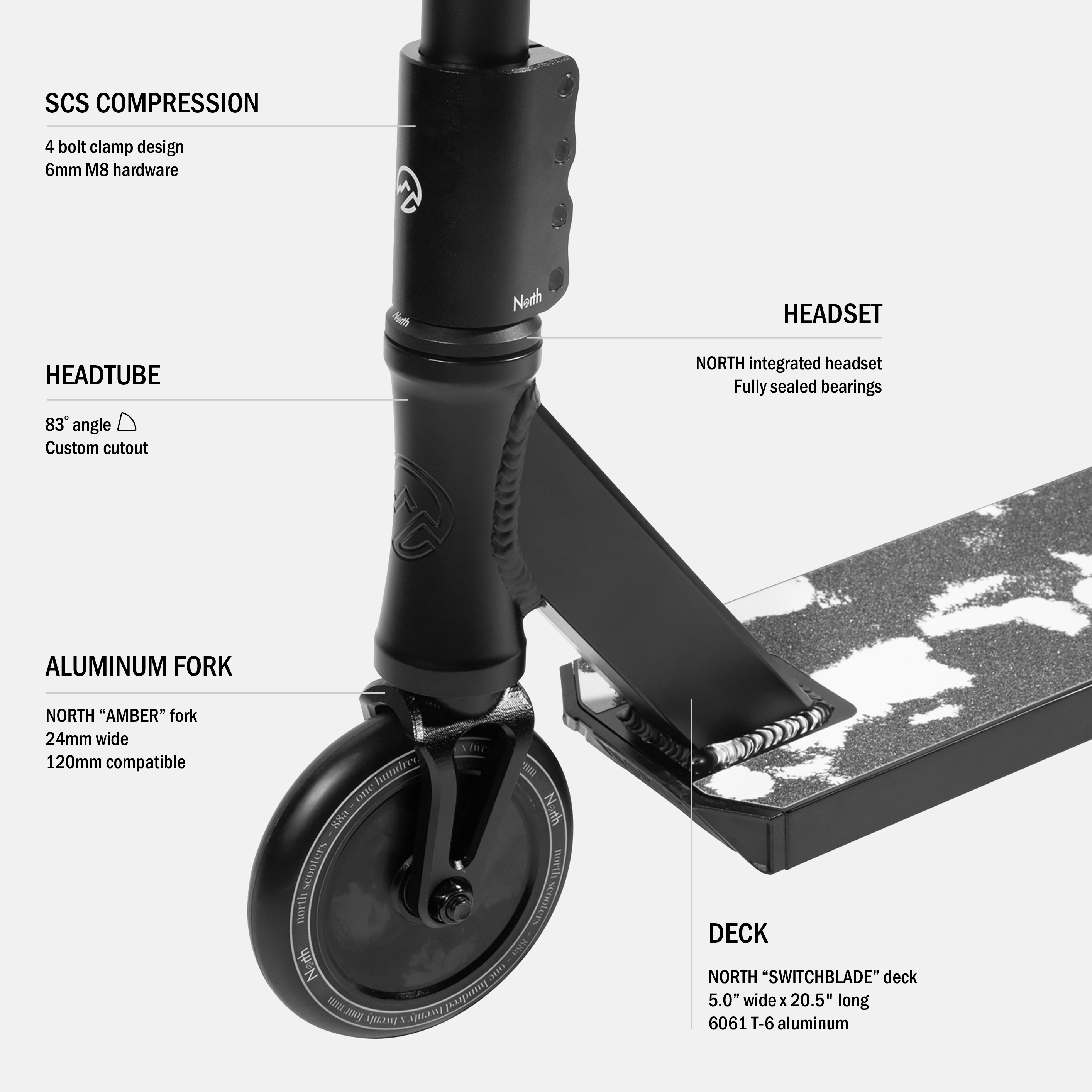 north-switchblade-g2-komplett-scooter-schwarz-oilslick-scs image 2