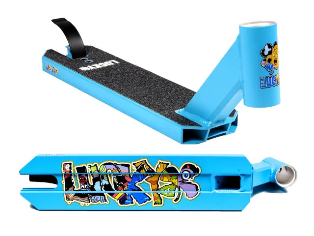 lucky-recruit-pro-scooter-deck-17x4-zoll-alu-kinder-blau image 1