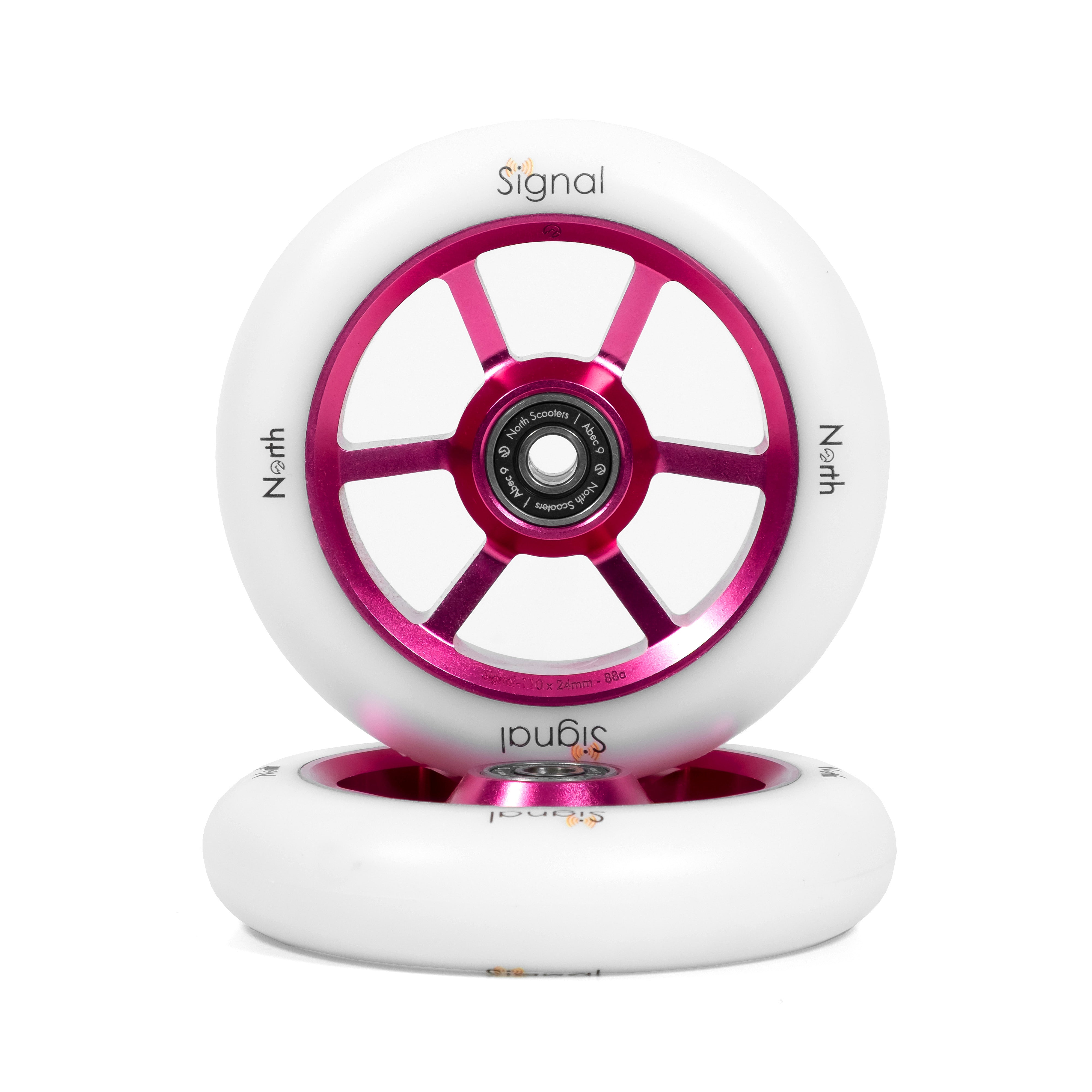 north-signal-v3-stunt-scooter-rollen-110mm-rot-wei-pu image 1