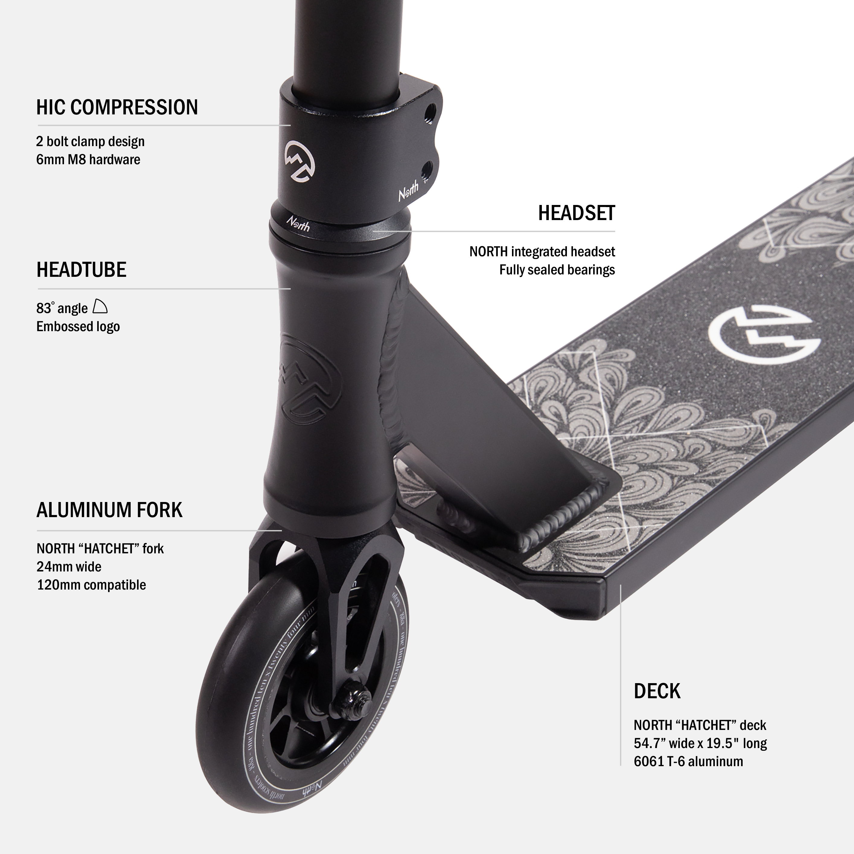 north-hatchet-g2-komplettscooter-stunt-scooter-black-black image 2