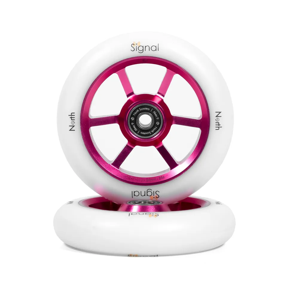 north-signal-v3-stunt-scooter-rollen-110mm-rot-wei-pu image 1