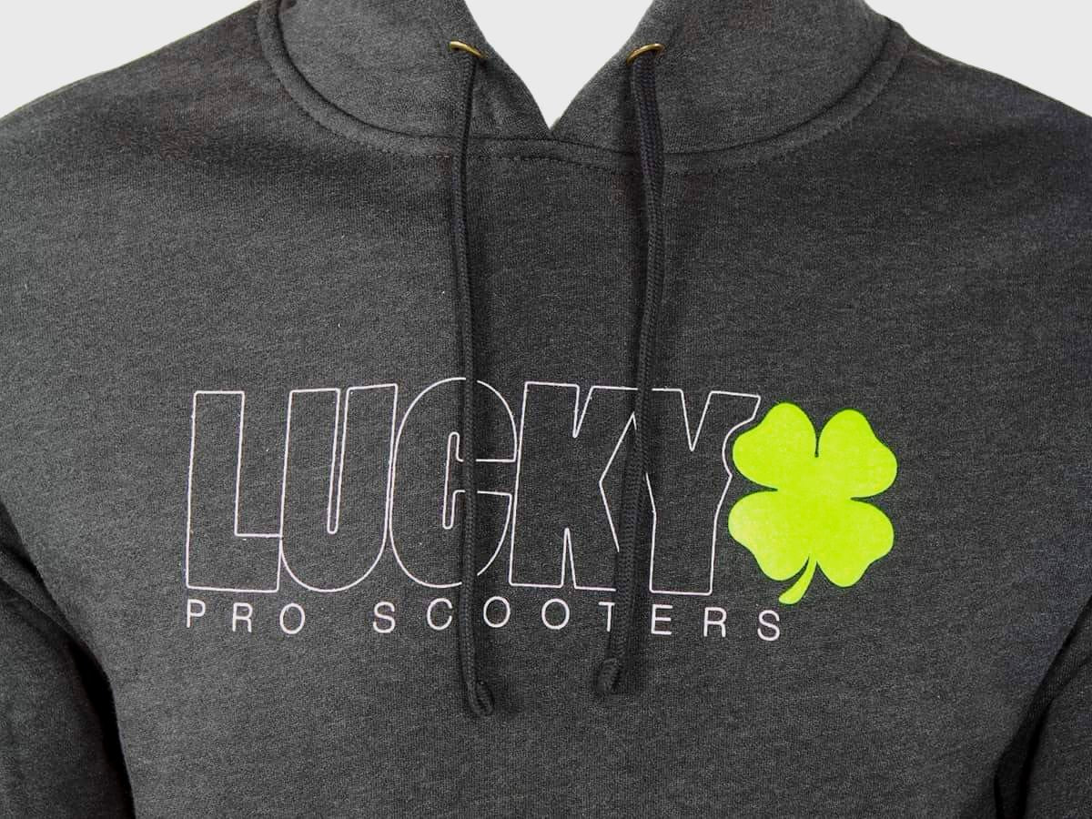 lucky-prospect-outline-logo-hoodie-charcoal-baumwolle image 2