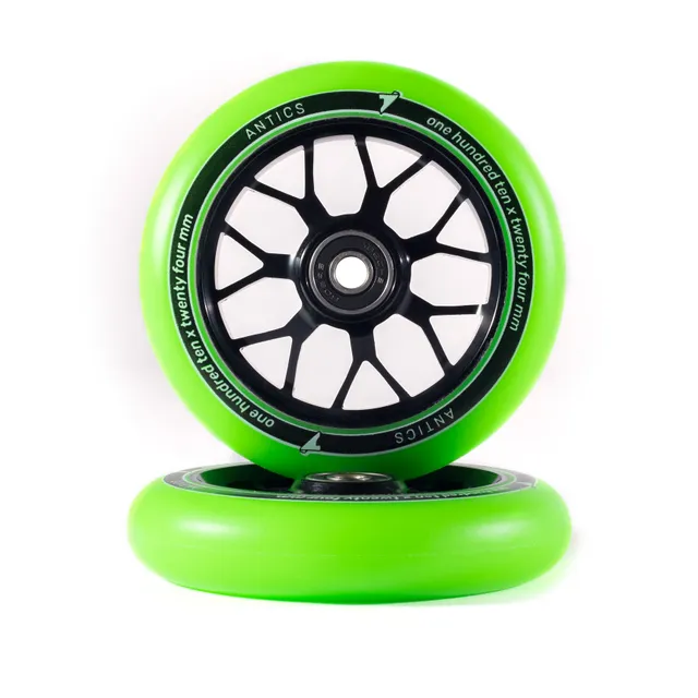 antics-glider-110-mm-stunt-scooter-rollen-lime-gr-n-88a image 1