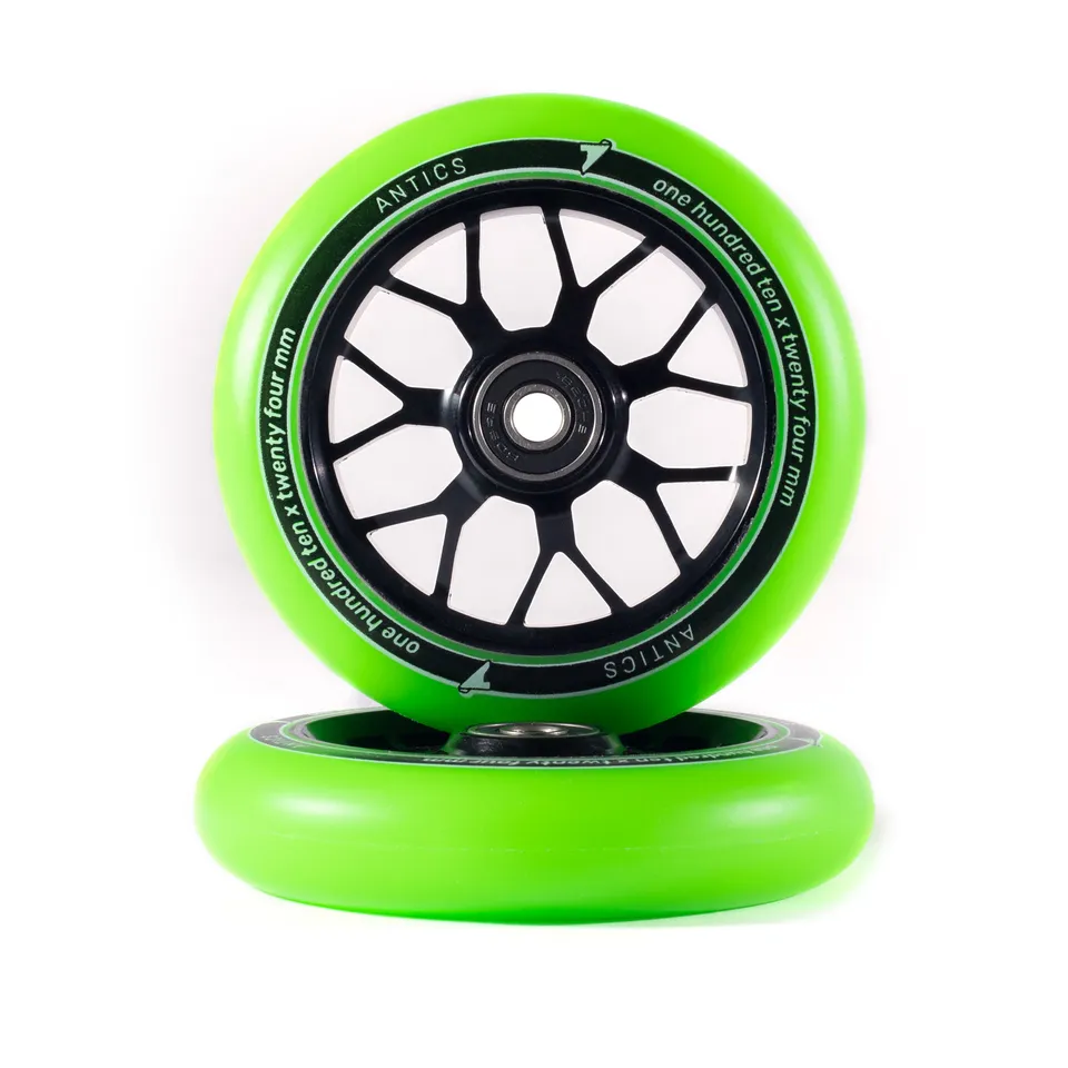 antics-glider-110-mm-stunt-scooter-rollen-lime-gr-n-88a image 1