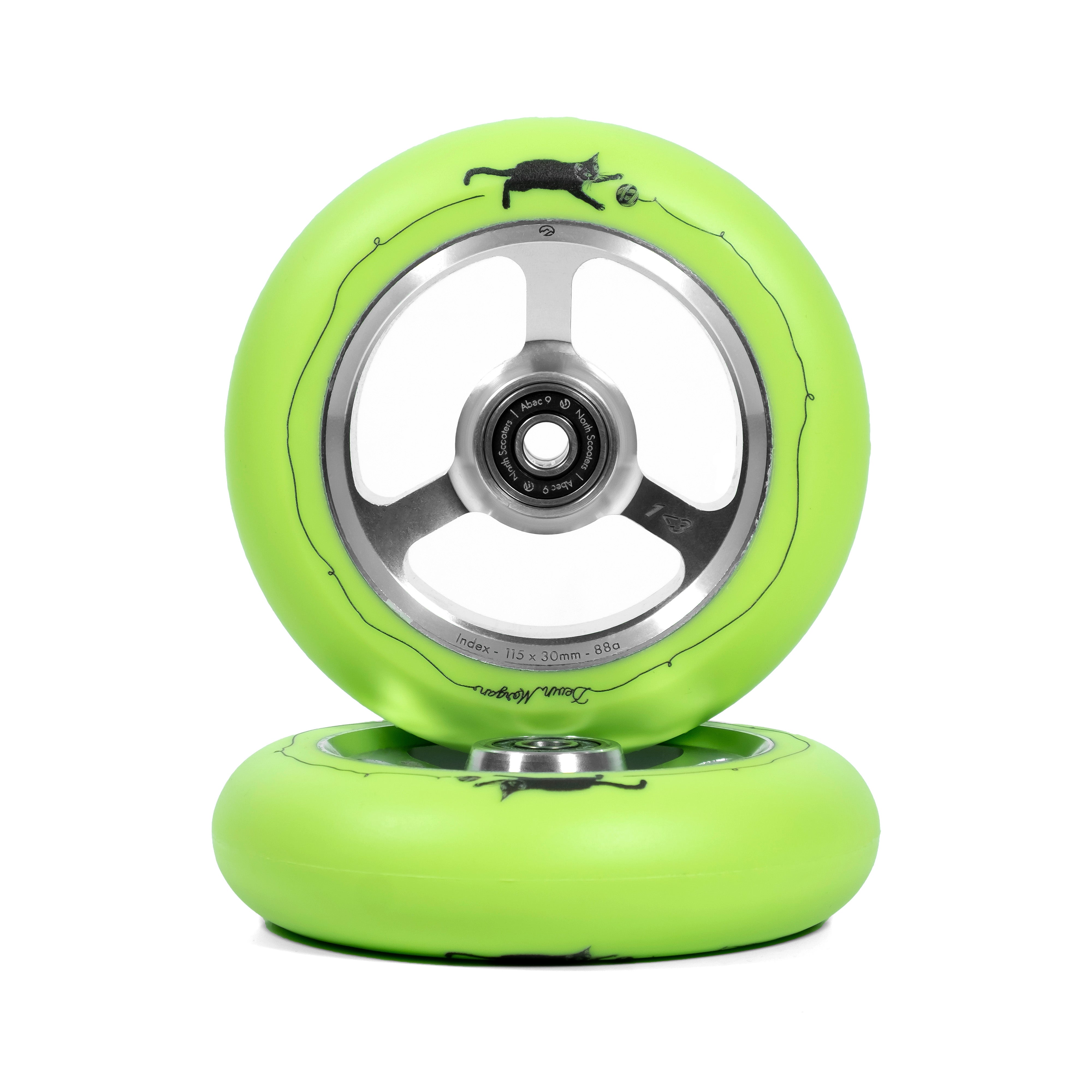 north-index-devin-morgan-rollen-115mm-silver-light-green-pu image 1