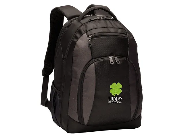 lucky-prospect-logo-travel-backpack-rucksack-schwarz image 1