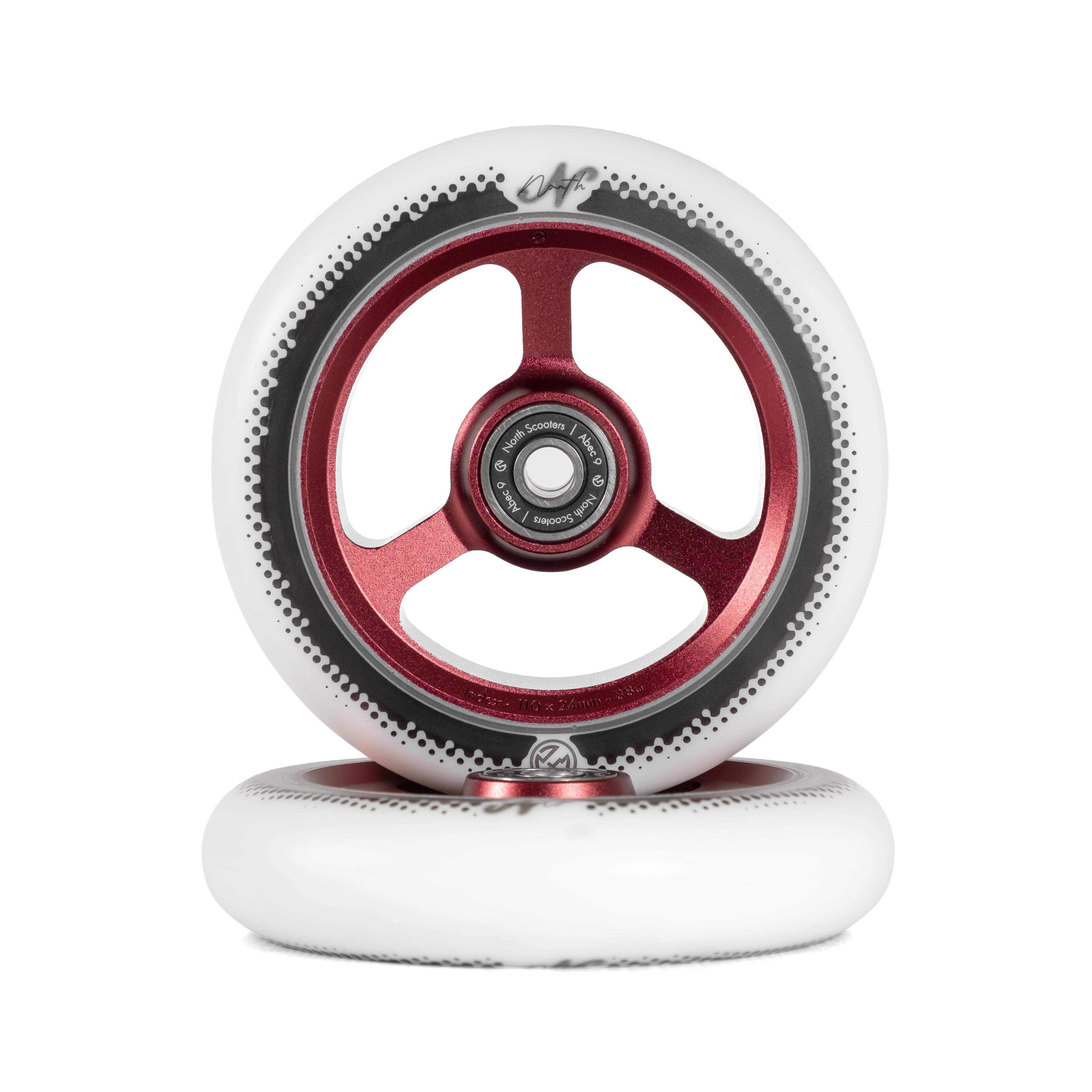 north-index-g8-stunt-rolle-110mm-wine-red-wei-88a-paar image 1