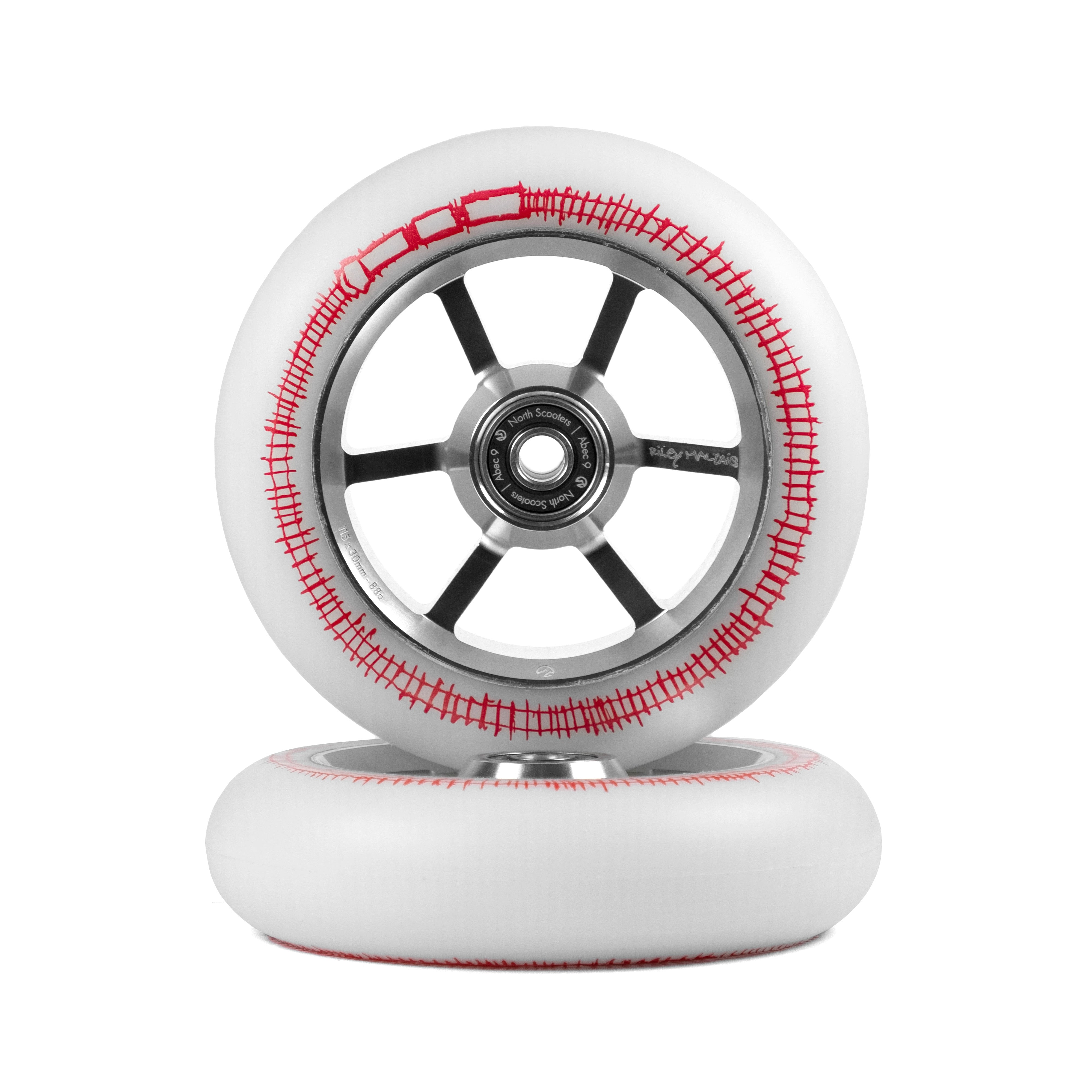 north-riley-maltais-rollen-stuntscooter-115x30-silber-wei image 1