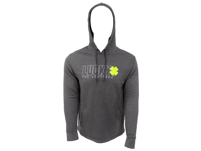 lucky-prospect-outline-logo-hoodie-charcoal-baumwolle image 1