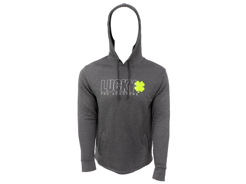 lucky-prospect-outline-logo-hoodie-charcoal-baumwolle image 1