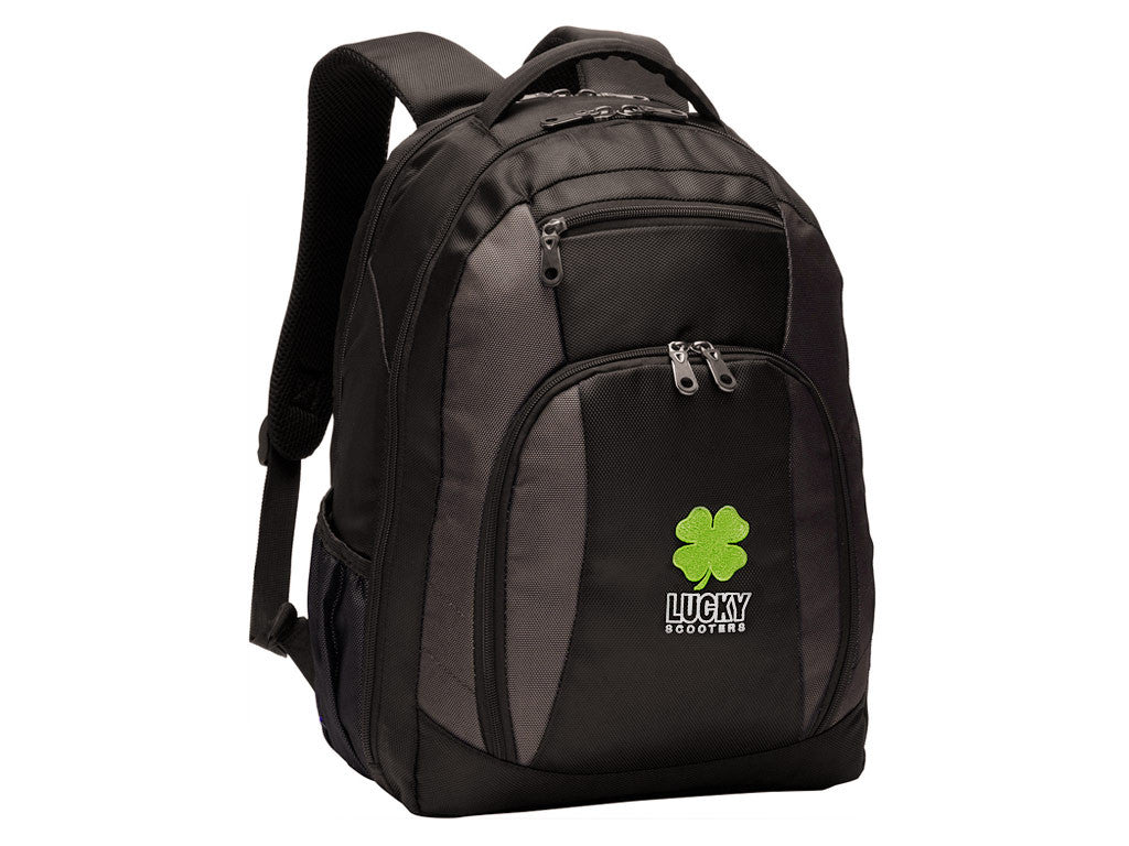lucky-prospect-logo-travel-backpack-rucksack-schwarz image 1